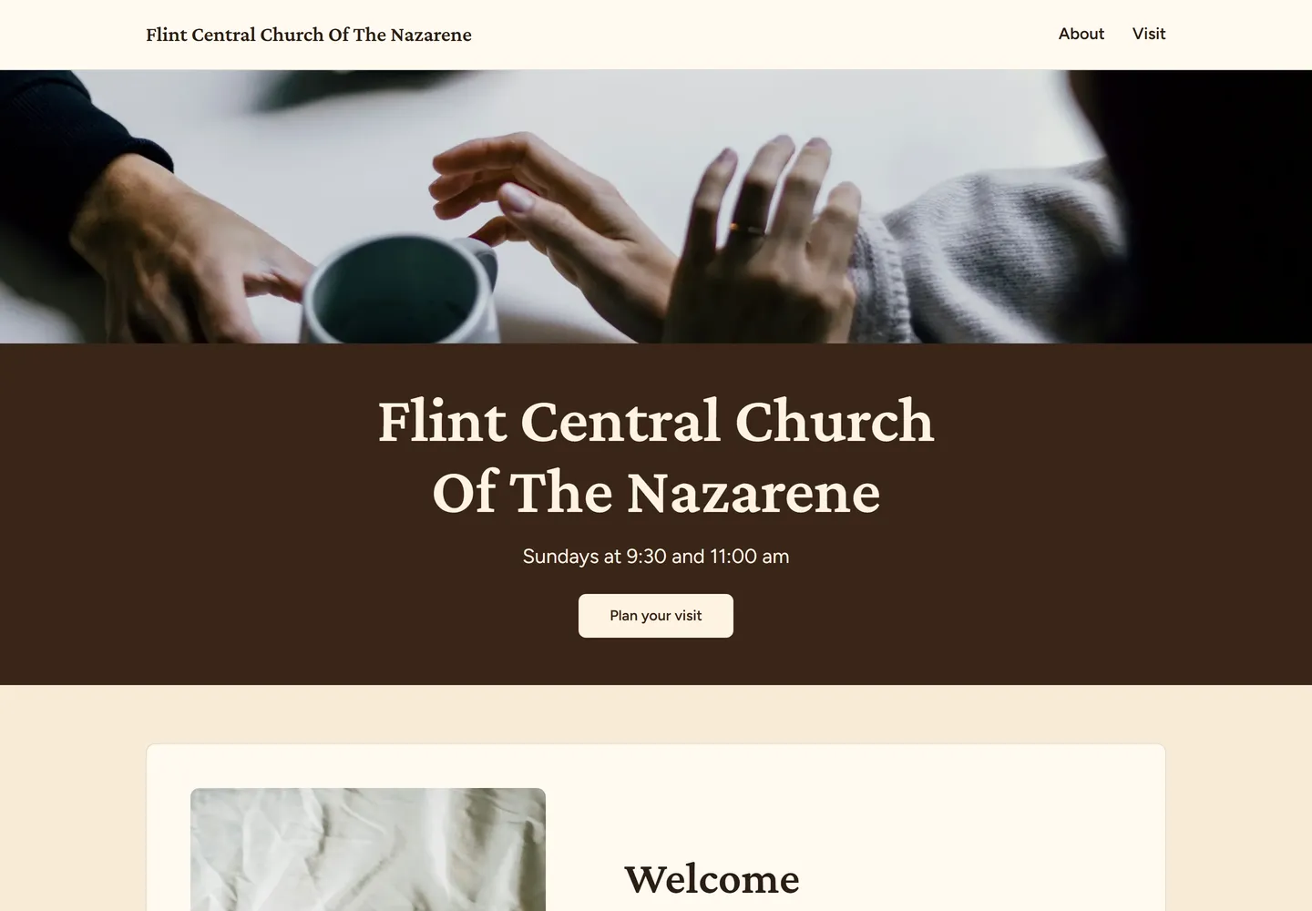 Flint Central Church Of The Nazarene - Card Grid template