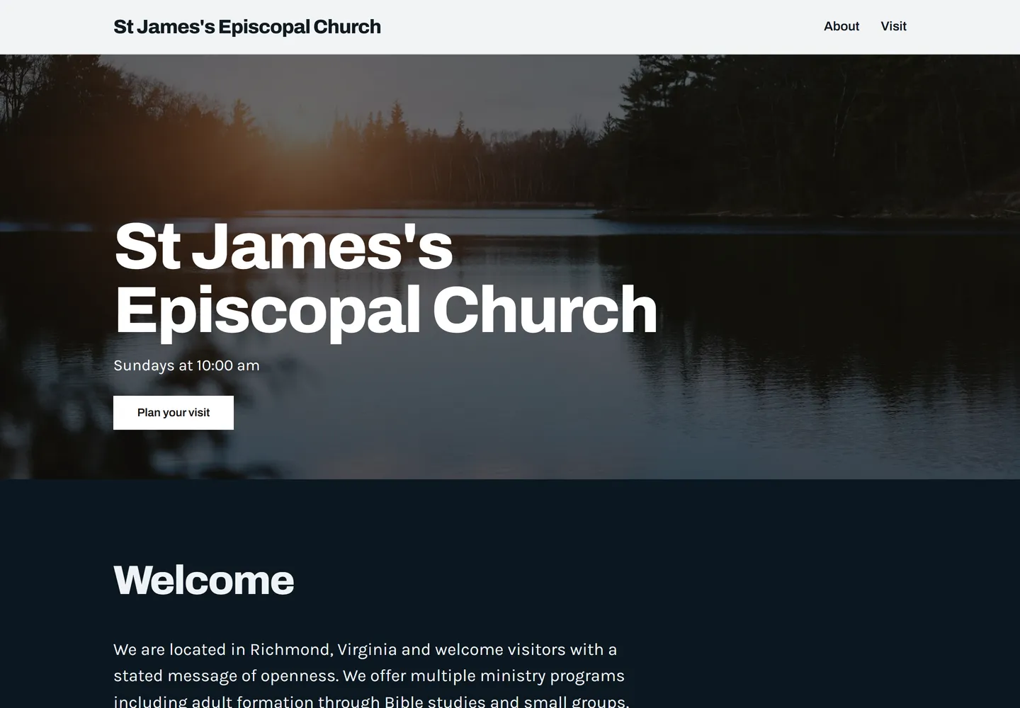 Full Bleed template on St James's Episcopal Church
