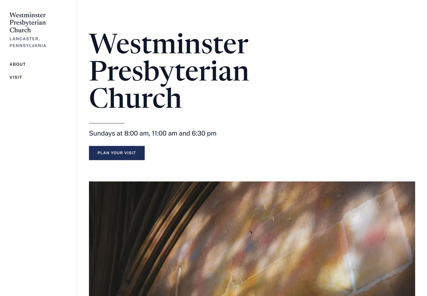 Westminster Presbyterian Church - Sidebar template